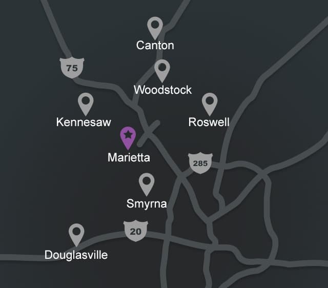 Locations surrounding Marietta