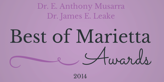 Best of Marietta 2014 award for Dr. Musarra and Dr. Leake