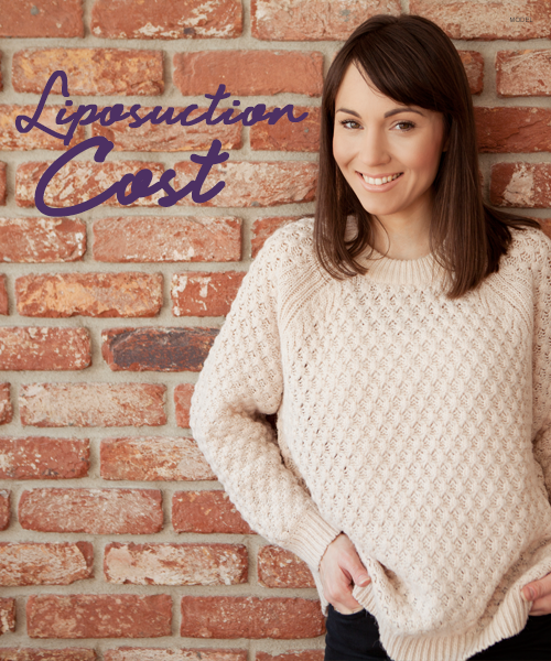 Liposuction cost and smiling woman with dark hair