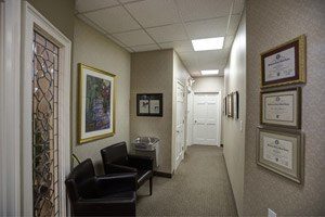 Office interior hallway